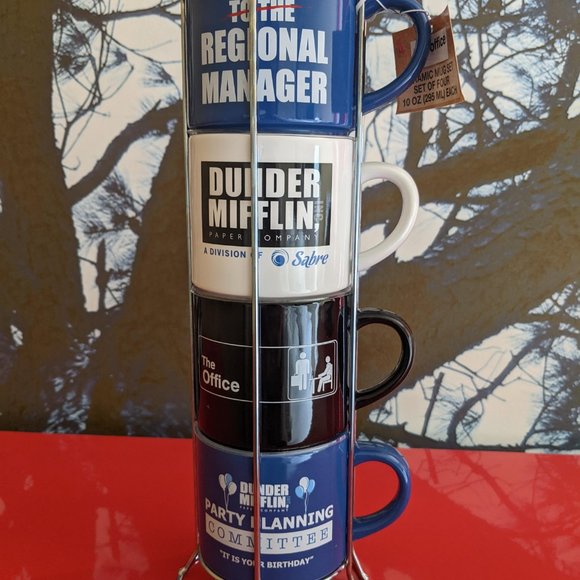 Ceramic Coffee Mug Set with storage  "The Office" - Picture 4 of 4